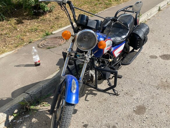 2017 E-Moto YH50QT, синий, 45000 рублей - вид 3