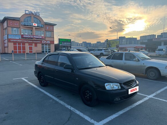 2007 Hyundai Accent ТагАЗ II, чёрный, 500000 рублей - вид 1