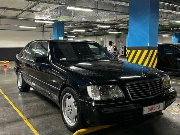 1997 Mercedes-Benz S-Класс 500 Long III (W140) Рестайлинг, чёрный - вид 1