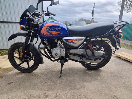 2022 Bajaj Boxer BM 150X, синий, 130000 рублей, вид 4
