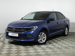 2021 Volkswagen Polo VI, синий, 1490900 рублей, вид 1