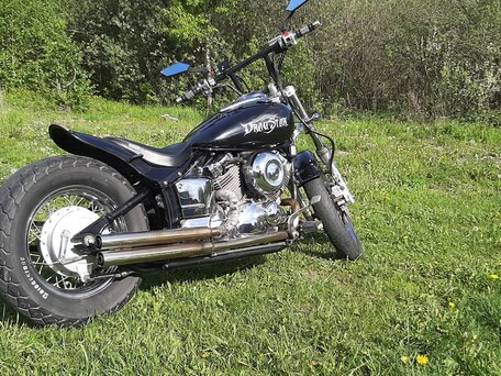 2003 Yamaha XVS400 Drag Star, чёрный, 350000 рублей, вид 4