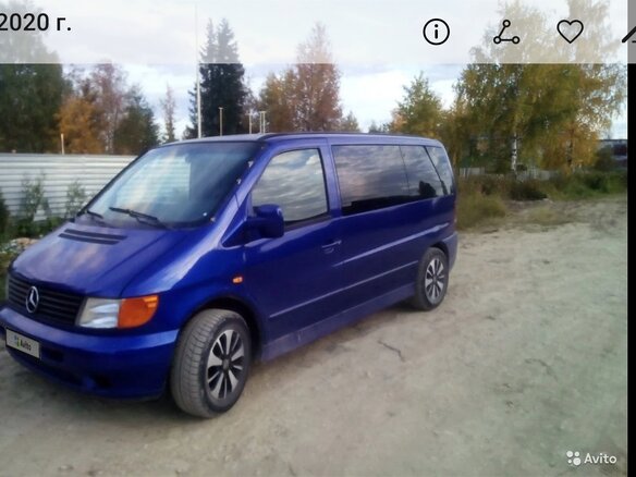2000 Mercedes-Benz Vito, синий - вид 1