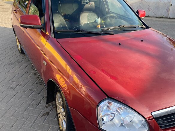 2008 Lada (ВАЗ) Priora I, красный, 155000 рублей - вид 8