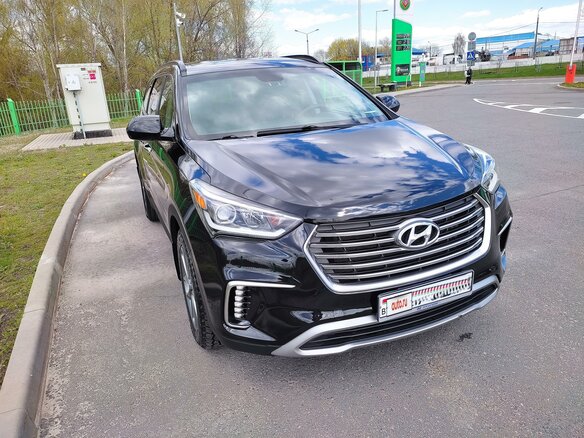 2018 Hyundai Santa Fe Grand III Рестайлинг, чёрный, 2106730 рублей - вид 1