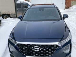 2019 Hyundai Santa Fe IV, синий, 3500000 рублей, вид 3