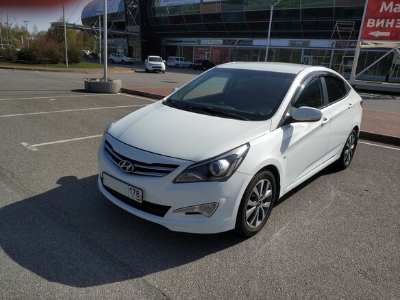 2015 Hyundai Solaris I Рестайлинг, белый