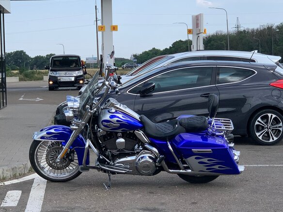 2008 Harley-Davidson Road King, синий, 1600000 рублей
