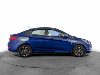 2016 Hyundai Solaris I Рестайлинг, синий, 930000 рублей, вид 4