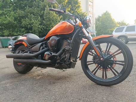 2012 Kawasaki VN900 Vulcan, оранжевый, 740000 рублей, вид 1
