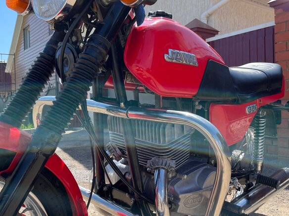1989 Jawa 350/638, красный, 300000 рублей - вид 2