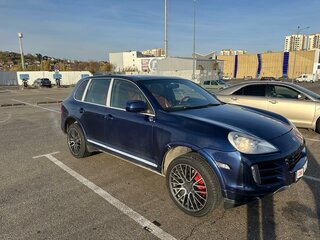 2008 Porsche Cayenne S I Рестайлинг (957), синий, 1350000 рублей, вид 2