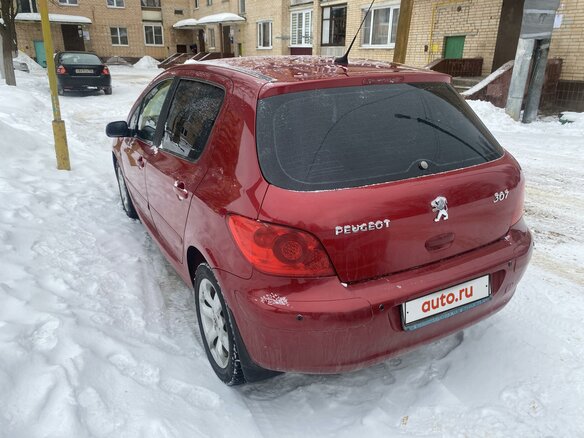 2007 Peugeot 307 I Рестайлинг, красный, 480000 рублей - вид 6