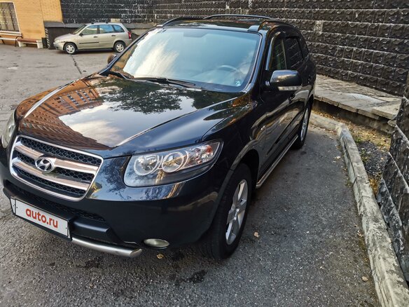 2008 Hyundai Santa Fe II, чёрный, 1650000 рублей - вид 3