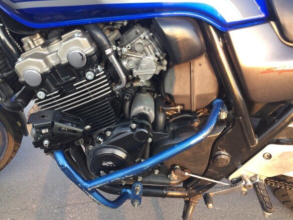 2000 Honda CB 400 Super Four, синий - вид 6