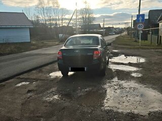 2016 Lada (ВАЗ) Granta I, чёрный, 350000 рублей, вид 4