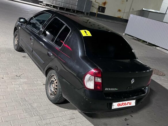 2007 Renault Symbol I Рестайлинг 2, чёрный, 210000 рублей - вид 3