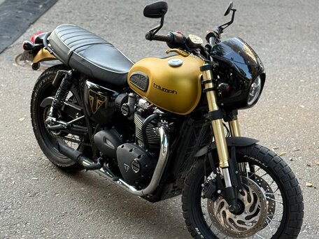 2018 Triumph Bonneville T120, золотистый, 930000 рублей, вид 1
