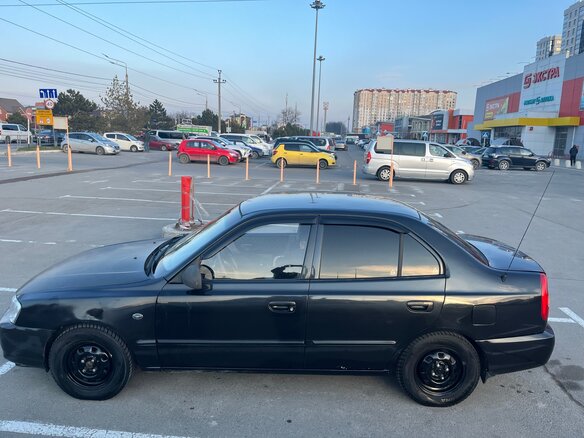 2007 Hyundai Accent ТагАЗ II, чёрный, 500000 рублей - вид 2