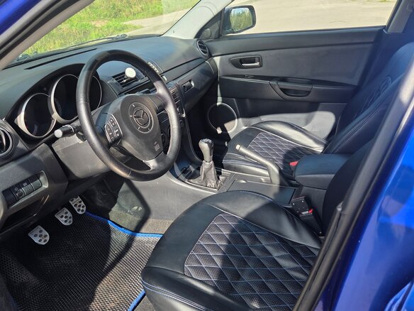 2007 Mazda 3 I (BK) Рестайлинг, синий, 400000 рублей - вид 6