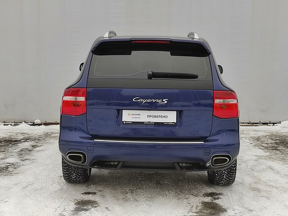 2008 Porsche Cayenne S I Рестайлинг (957), синий - вид 3
