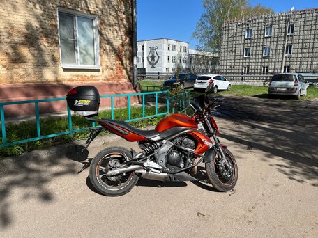 2009 Kawasaki ER-6N, оранжевый, 350000 рублей, вид 4