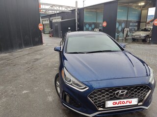 2018 Hyundai Sonata VII (LF) Рестайлинг, синий, 1800000 рублей, вид 4