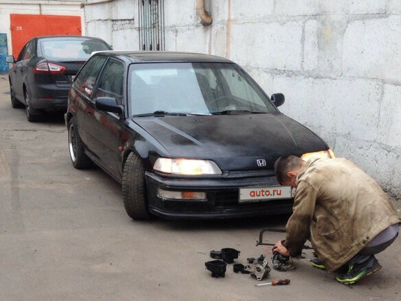 1990 Honda Civic, чёрный - вид 2