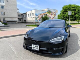 2021 Tesla Model S Plaid I Рестайлинг 2, чёрный, 8600000 рублей, вид 1