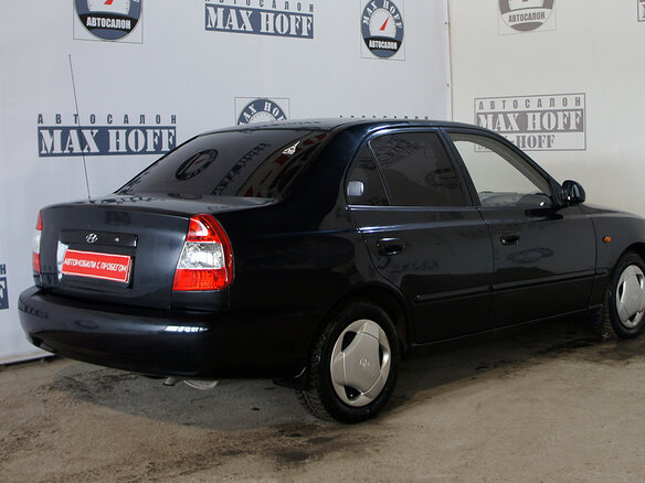 2006 Hyundai Accent ТагАЗ II, чёрный - вид 1