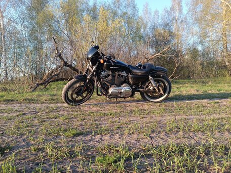 2008 Harley-Davidson Sportster 1200, чёрный, 580000 рублей, вид 4