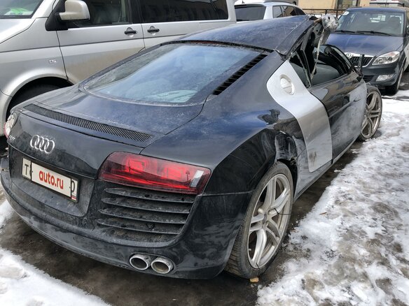 2008 Audi R8 V8 I (Typ 42), чёрный - вид 1