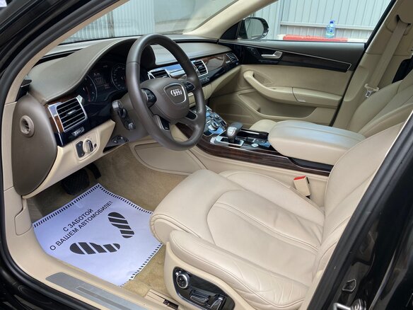 2014 Audi A8 Long III (D4) Рестайлинг, чёрный - вид 7