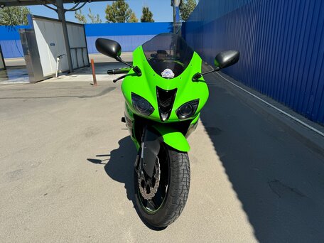 2008 Kawasaki ZX-6 Ninja, зелёный, 620000 рублей, вид 1