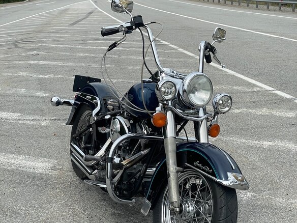 2000 Harley-Davidson Softail Standard, синий, 620000 рублей - вид 14