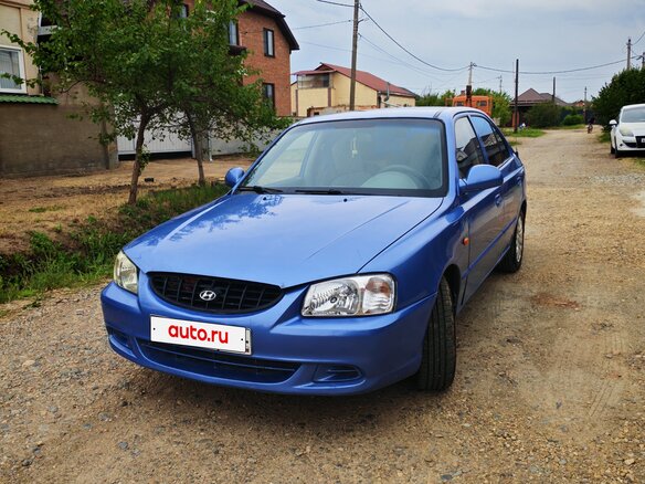 2006 Hyundai Accent ТагАЗ II, фиолетовый, 365000 рублей