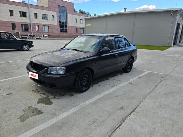 2008 Hyundai Accent ТагАЗ II, чёрный, 185000 рублей