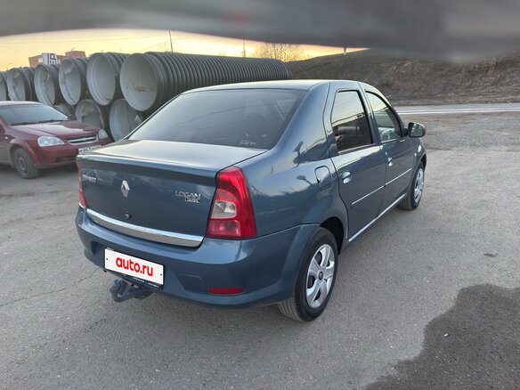2013 Renault Logan I Рестайлинг, синий, 465000 рублей - вид 3