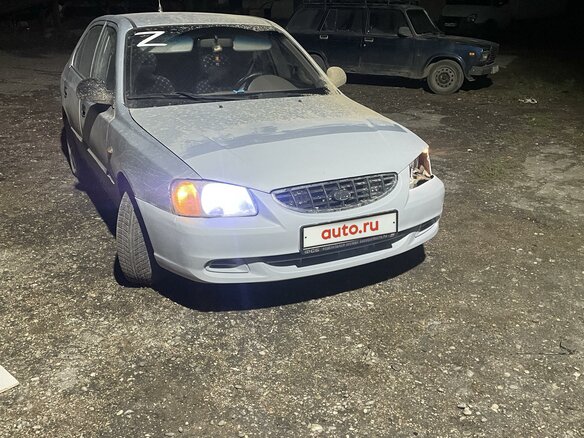 2008 Hyundai Accent ТагАЗ II, серебристый, 350000 рублей