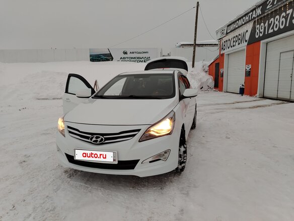 2016 Hyundai Solaris I Рестайлинг, белый, 1195000 рублей