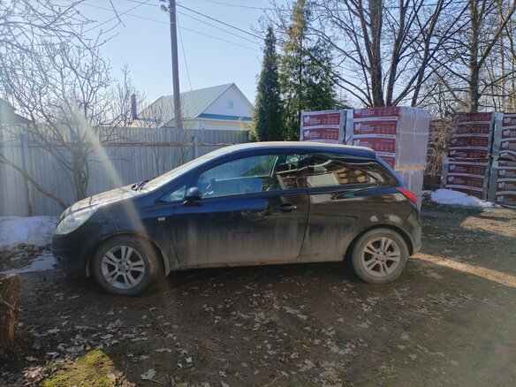 2008 Opel Corsa D, чёрный - вид 2