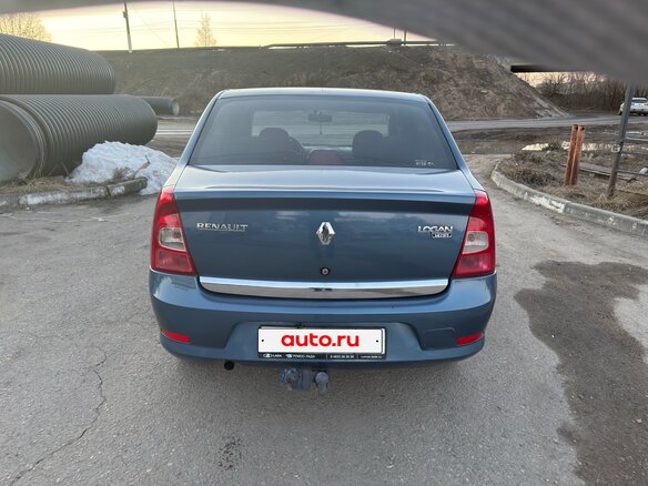 2013 Renault Logan I Рестайлинг, синий, 465000 рублей - вид 4