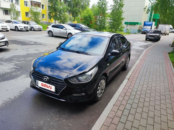 2017 Hyundai Solaris II, чёрный, 1050000 рублей