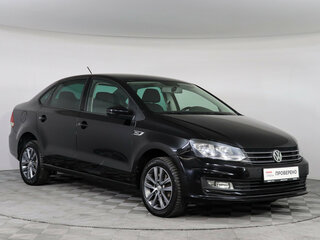 2019 Volkswagen Polo V Рестайлинг, чёрный, 1227000 рублей, вид 2