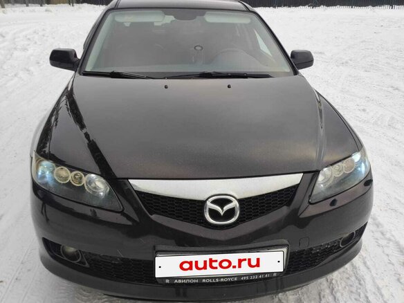 2007 Mazda 6 I (GG) Рестайлинг, чёрный, 850000 рублей