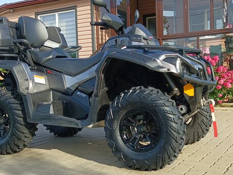 2017 BRP Can-Am Outlander L 570 (MAX), серый, 1125000 рублей, вид 3