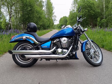 2007 Kawasaki VN900 Vulcan, синий, 520000 рублей, вид 4
