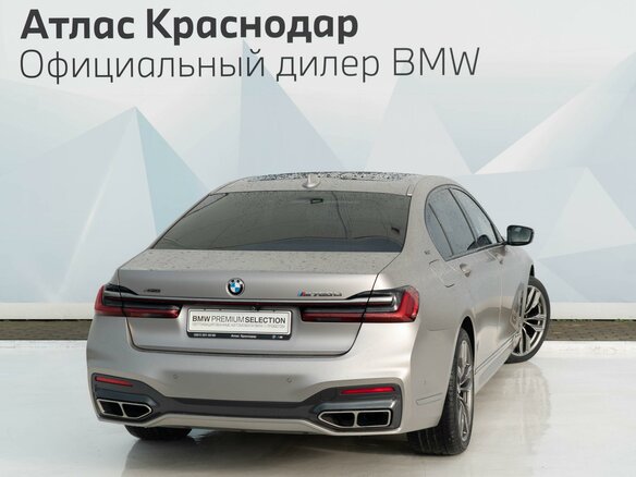 2019 BMW 7 серии M760Li xDrive VI (G11/G12) Рестайлинг, серебристый - вид 4