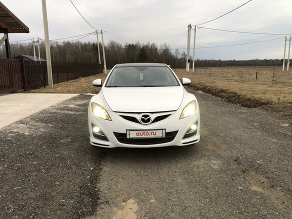 2012 Mazda 6 II (GH) Рестайлинг, белый, 900000 рублей