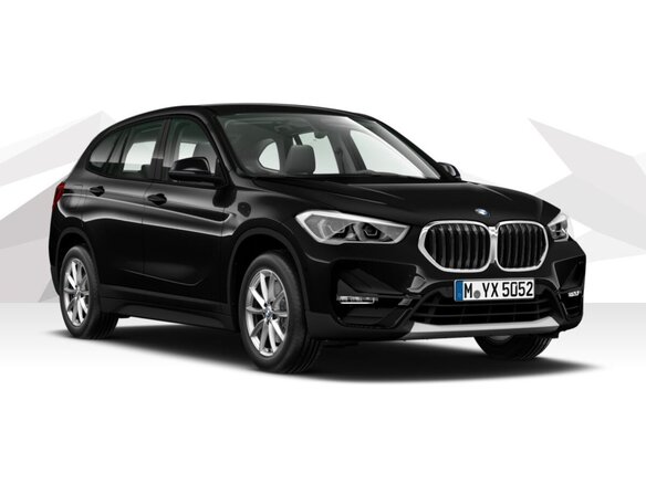 2021 BMW X1 20i xDrive II (F48) Рестайлинг, чёрный - вид 2